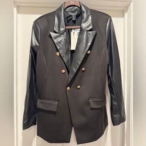 Rachel Zoe Black Blazer with Gold Buttons